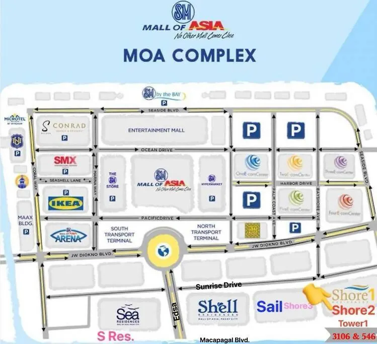 2 Condos, 5 Beds, 2 Cr @ Shore2 Moa Manila Philippines
